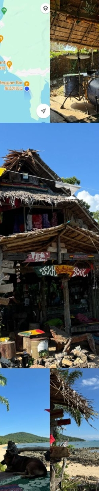 Rastafari Bar, a pure natural seaside music bar in Krabi, Thailand, with a bonfire party