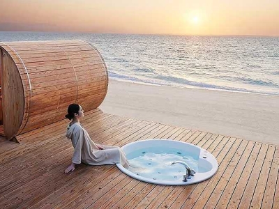 Explore Okinawa's secret scenery, Hoshinoya Group offers two spectacular views of the sunrise sauna and the starry sky of Amanokawa