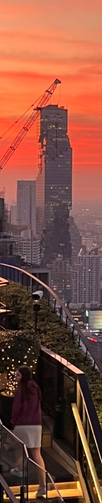 Moon Bar, sky bar on the 59th floor of Banyan Tree Hotel Bangkok, overlooks the entire city