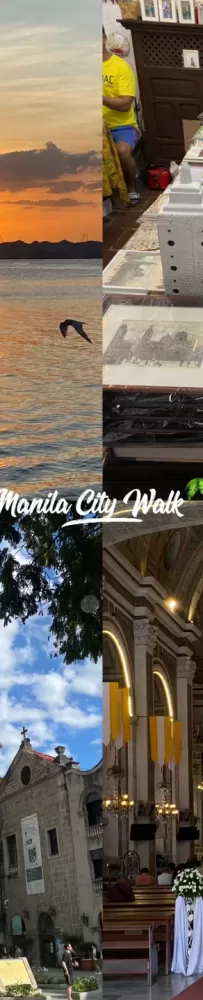 One-day trip to Manila City Walk route, enjoy the sunset of 𝐌𝐚𝐧𝐢𝐚 𝐁𝐚𝐲, super beautiful