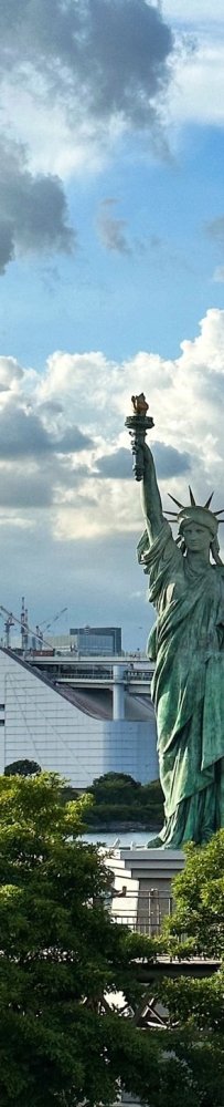 Tokyo Odaiba Seaside Park blows the wind of freedom, the world's third Statue of Liberty