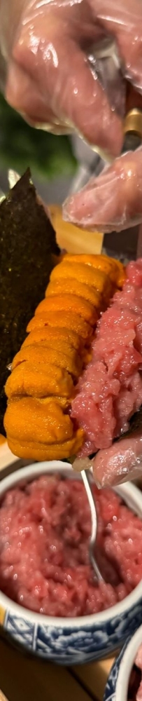 Enjoy lobster sashimi, sea urchin and beef rolls at Tsukino Japanese Restaurant in Taipa