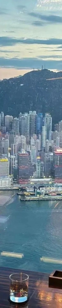 The Ritz-Carlton, Hong Kong, with the dazzling night view of Central just outside the window