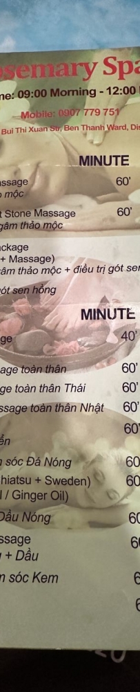 Rosemary Spa, a black spot for massage in Ho Chi Minh City, charges repeatedly and asks for high tips