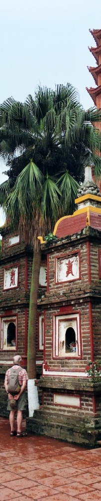 Tran Quoc Pagoda in Hanoi, Vietnam. Chinese characters are everywhere, as if we are in China?