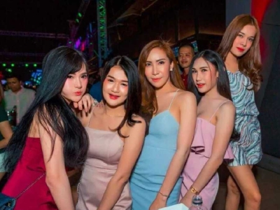 Nightlife in Thailand's red light district, what time do the girls usually leave for a long time?