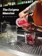 The Enigma Mansion bar, when serving the drinks, they also explained the story of each cocktail to us.