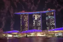 Singapore Marina Bay Sands Hotel, stunning rooftop infinity pool